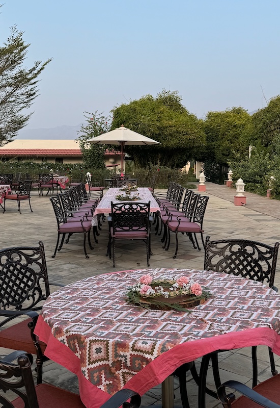 Sariska Safari Lodge - gourmet outdoor dining